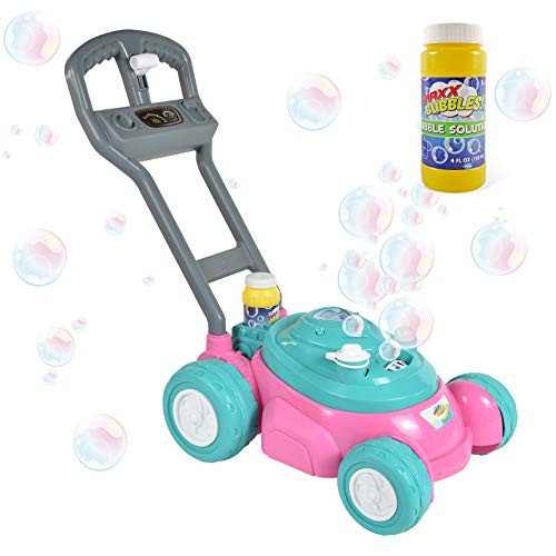 Sunny Days Entertainment Maxx Bubbles Deluxe Bubble Lawn Mower Toy – Includes 4oz Bubble Solution | Outdoor Bubble Machine for Kids | Easy to Use, No Batteries Required | Amazon Exclusive, Pink | Amazon (US)
