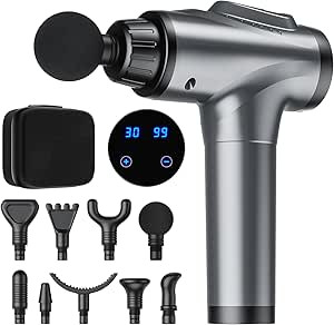 AYURA Massage Gun, Percussion Massager Gun with 30 Speed Levels & 9 Massage Heads, Handheld Elect... | Amazon (US)