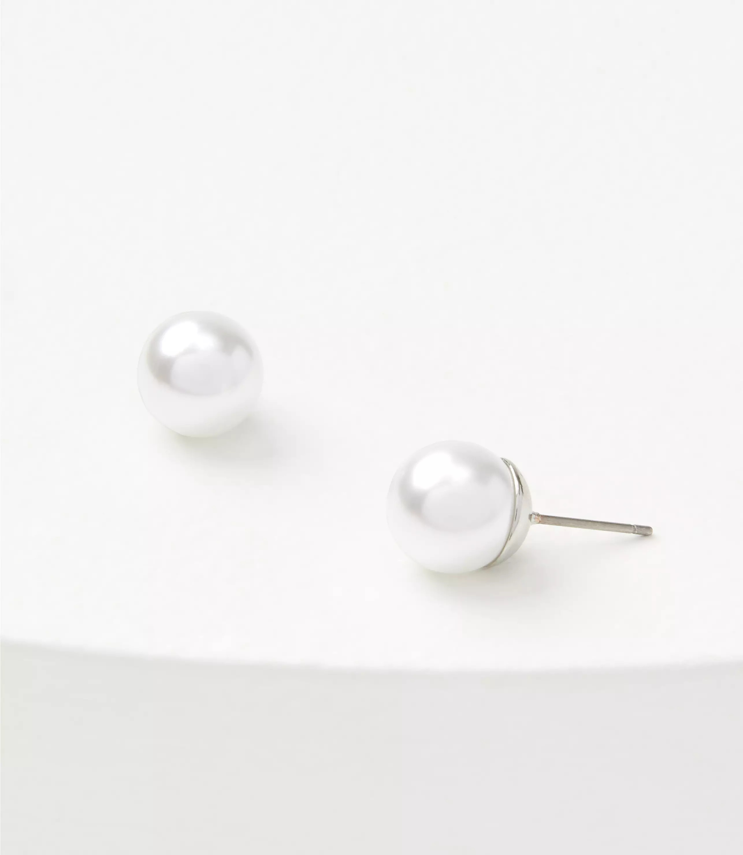 Pearlized Stud Earrings | LOFT