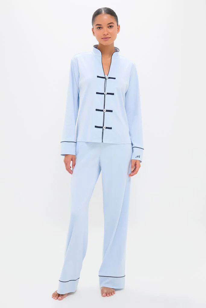 Light Blue Pima Cotton Wilford Women's Pajama Set | Tuckernuck (US)
