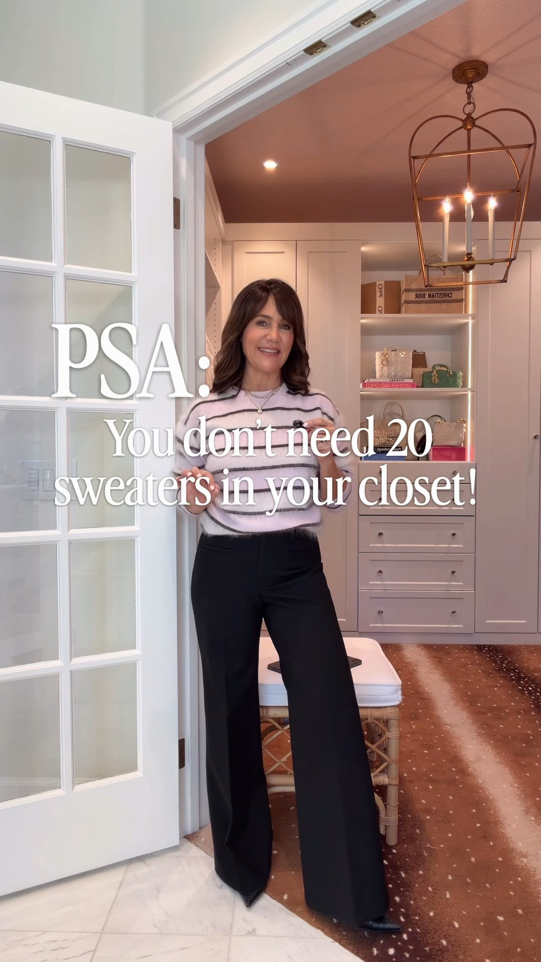 No shame if you do (guilty! 😂), but I’ll be the first to say that when it comes to building a chic and functional wardrobe … less is often MORE!! 

Comment SWEATER WEATHER for the TOP 5 sweater styles I’d buy first this season! 🍂

These are the most flattering, timeless styles that will stand the test of time in your closet and elevate all your fall outfits. 🤍

Fits run true to size. I’m wearing xs for all and 26 in jeans.