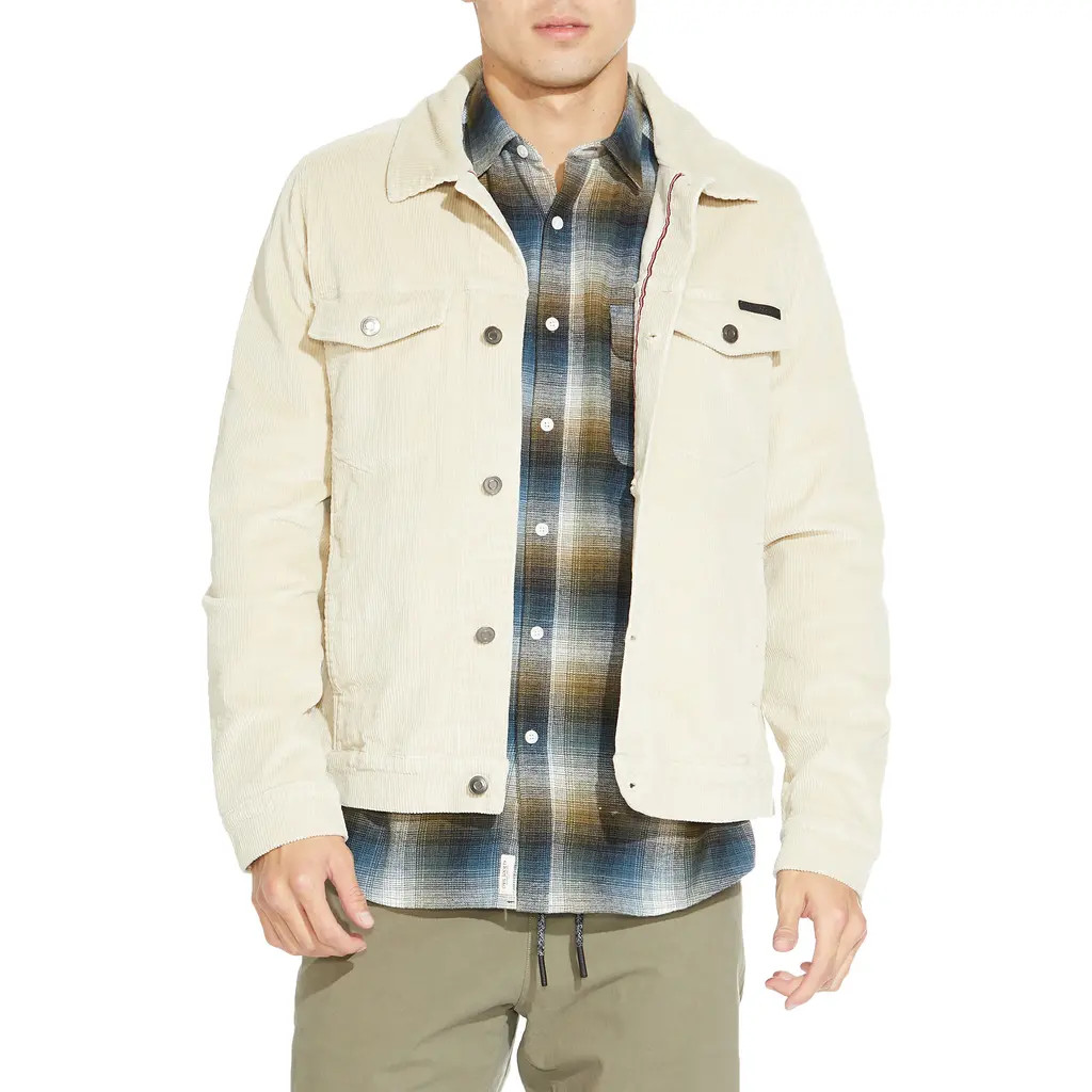 Civil Society Relaxed Fit Corduroy Shirt Jacket in Cream at Nordstrom Rack, Size Small | Nordstrom Rack