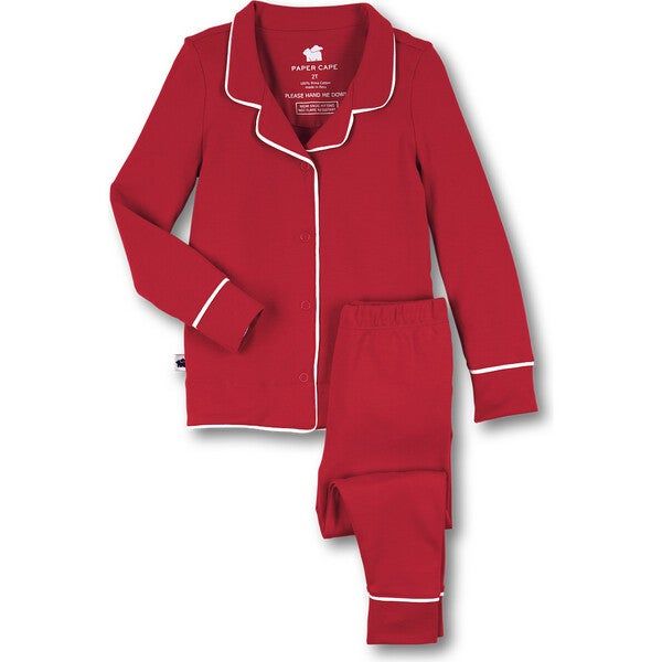 Classic Pajamas, Red - Paper Cape Sleepwear | Maisonette | Maisonette