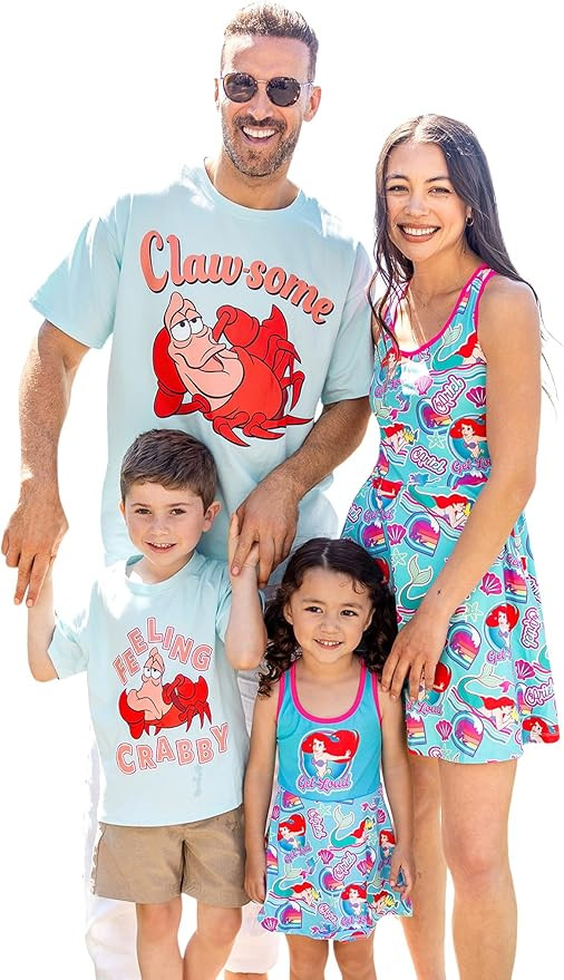 Disney Mickey and Friends Family Matching Outfits Sleeveless Dress and Short Sleeve Shirts for Mo... | Amazon (US)