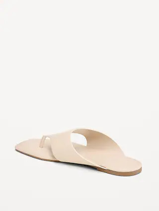 Faux-Leather Wide Thong Sandal for Women | Old Navy (CA)