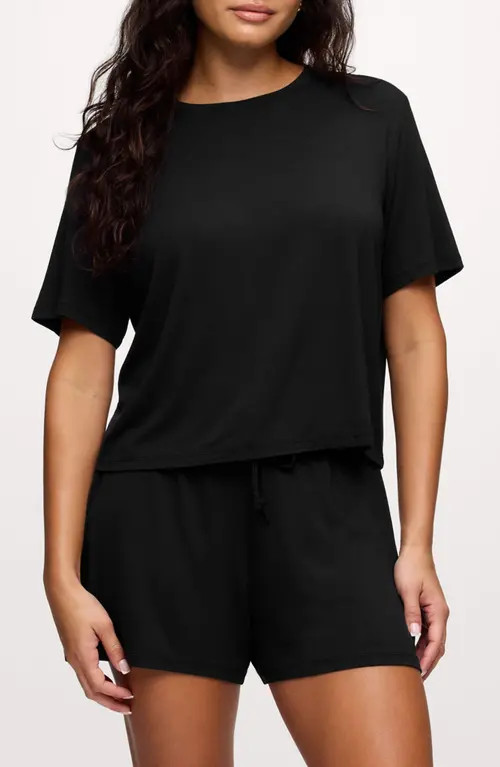 nuuds Pajama Short Set in Black at Nordstrom, Size Medium | Nordstrom