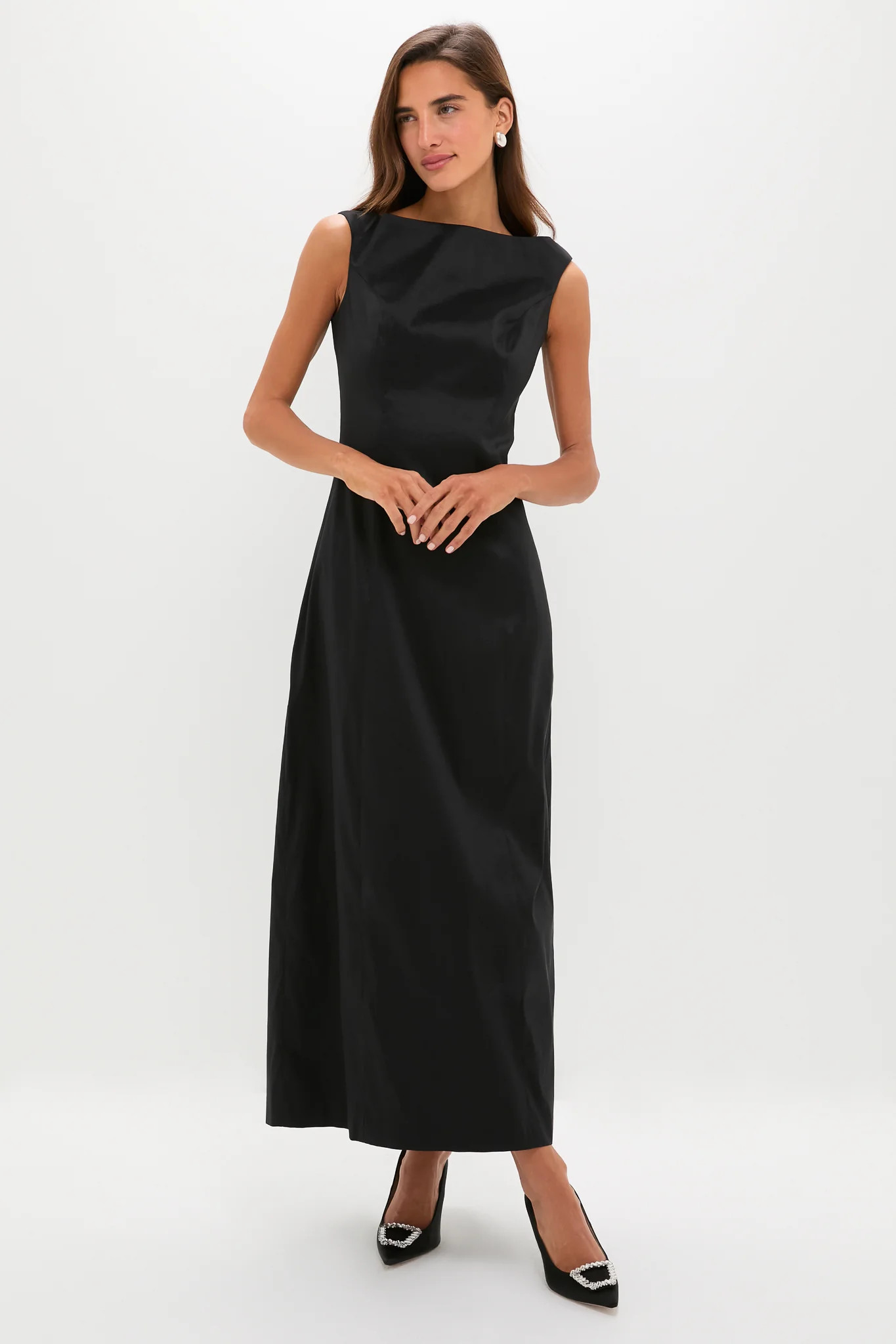 Black Taffeta Caroline Dress | Tuckernuck (US)