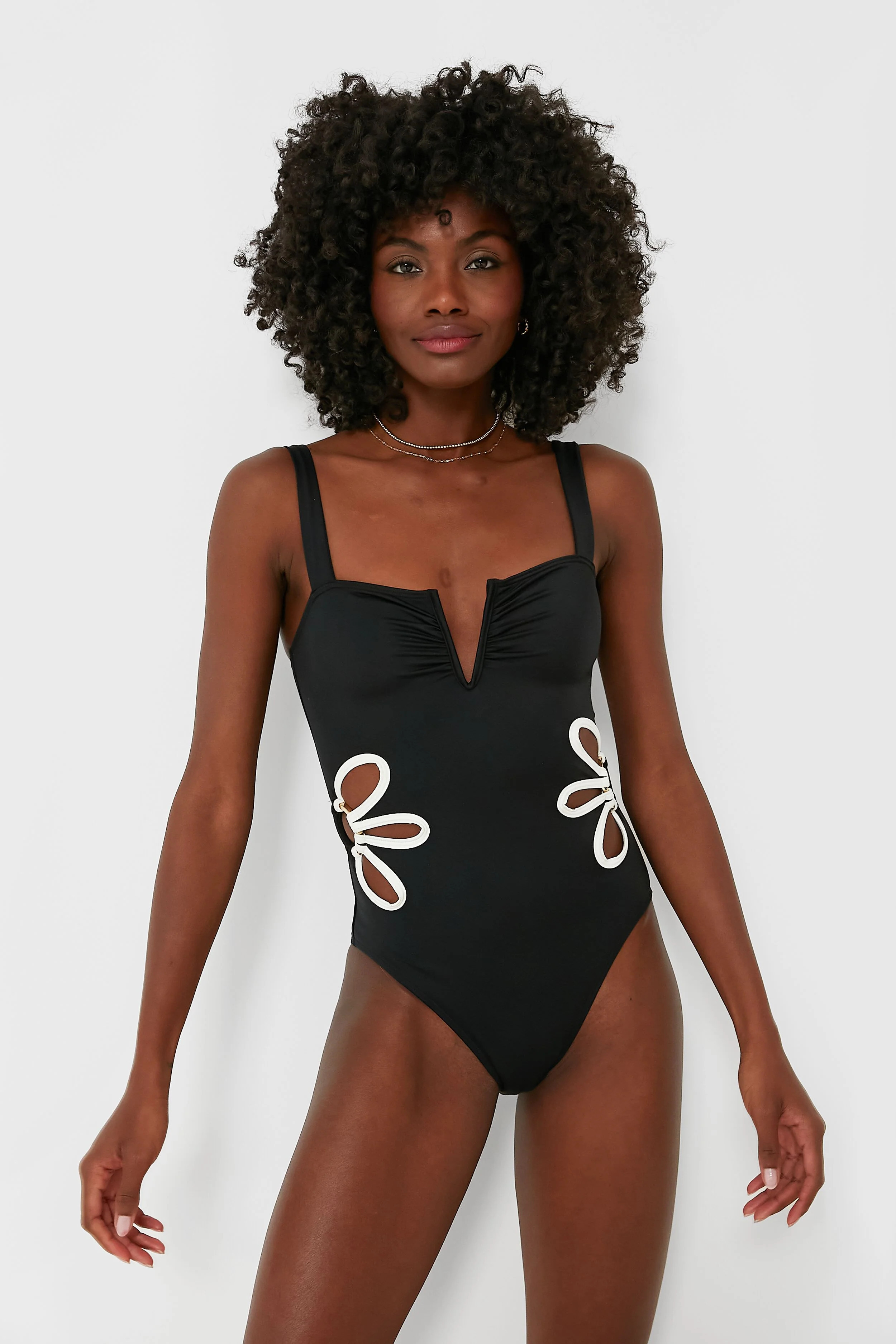 Black and Ivory Flora One Piece | Tuckernuck (US)