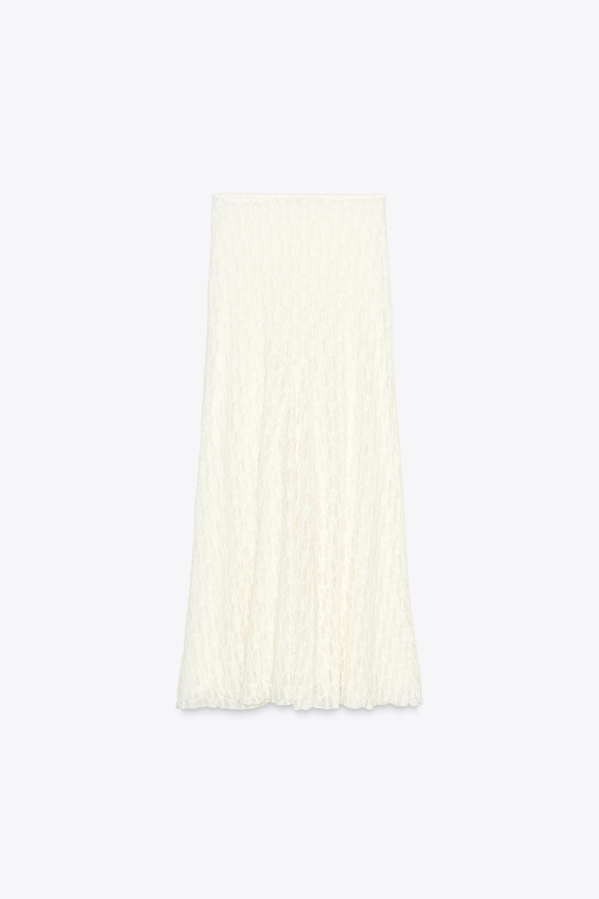 High-waisted semi-sheer long skirt with elastic waistband.This item does not include an inner lin... | Zara US
