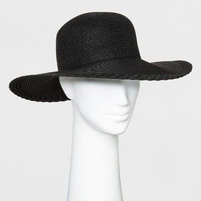 Women's Scallop Edge Floppy Hat - A New Day™ Black | Target