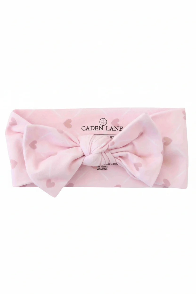 Sweet Heart Knit Large Bow Headwrap | Caden Lane
