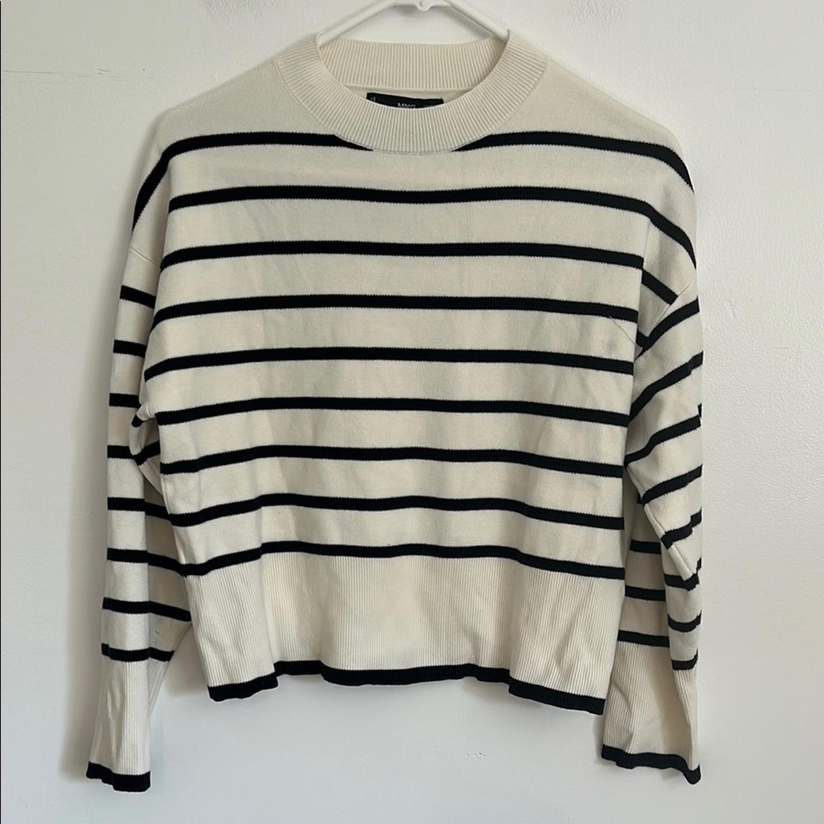 Mango Black and White Crew Neck Sweater | eBay | eBay US
