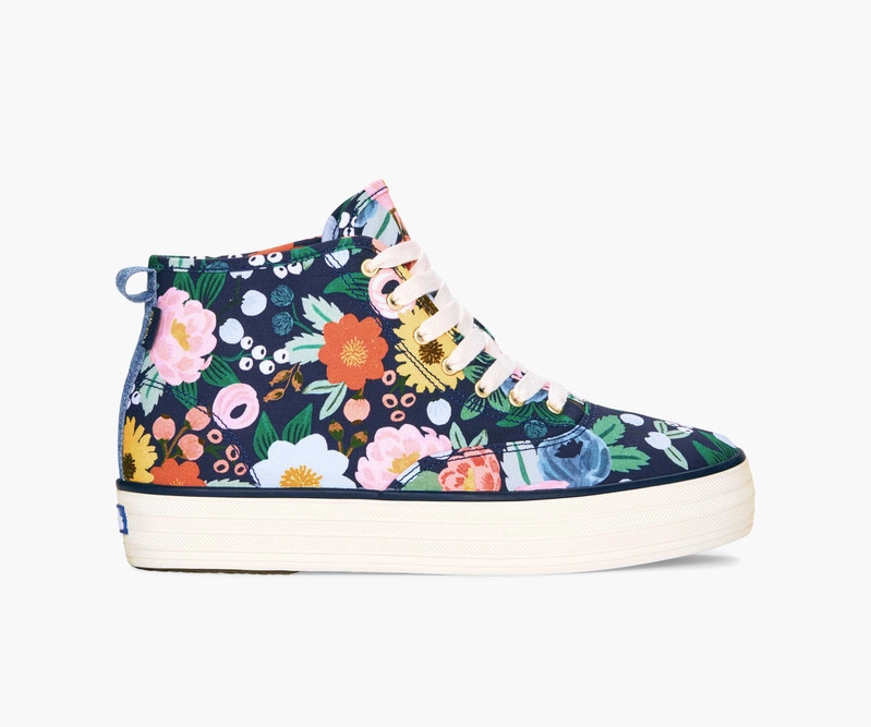 Vintage Blossoms The Platform Mid Sneaker | Rifle Paper Co.