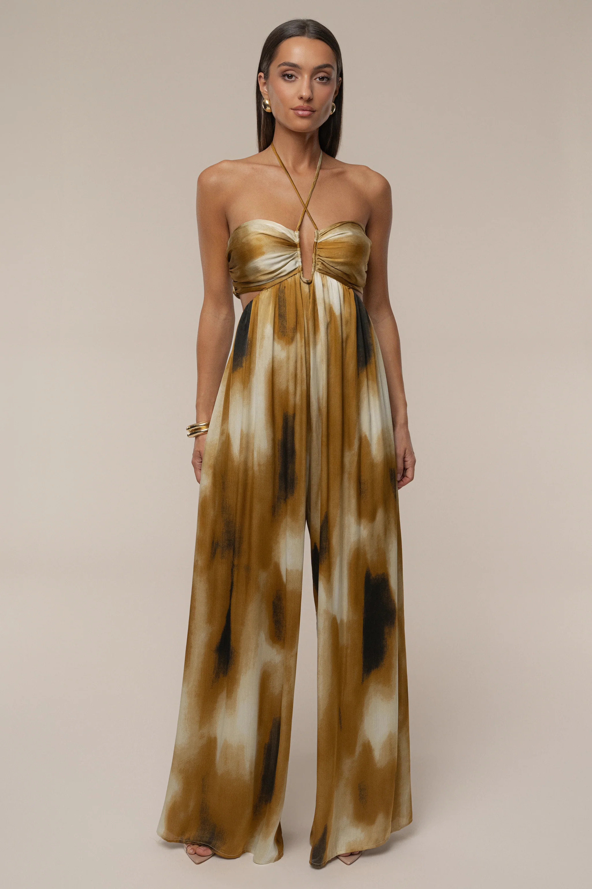 Gold Safari Sunset Jumpsuit | JLUXLABEL