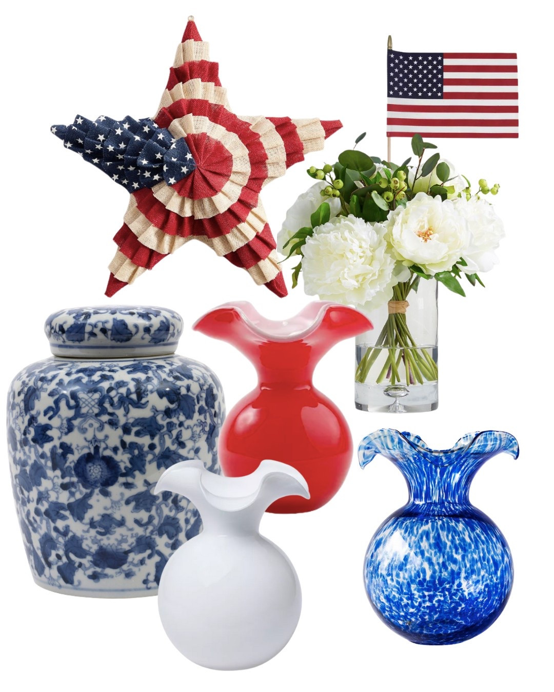 More Fourth of July Centerpiece Inspiration.  Add white flowers to the vase and a few flags and you are good to go.  A bud vase with flowers is a great hostess gift!



#LTKHome #LTKParties #LTKSeasonal