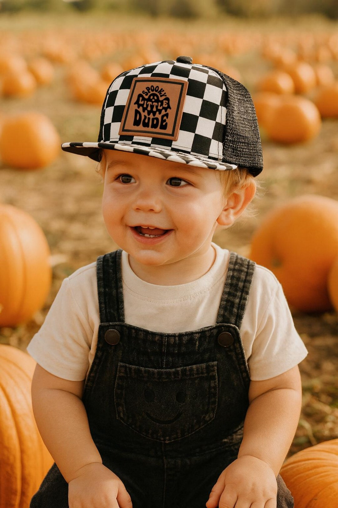 Halloween Hat for Toddler Boys, Leather Patch Fall Hat for Boys, Gift for Kids, Spooky Little Dud... | Etsy (US)