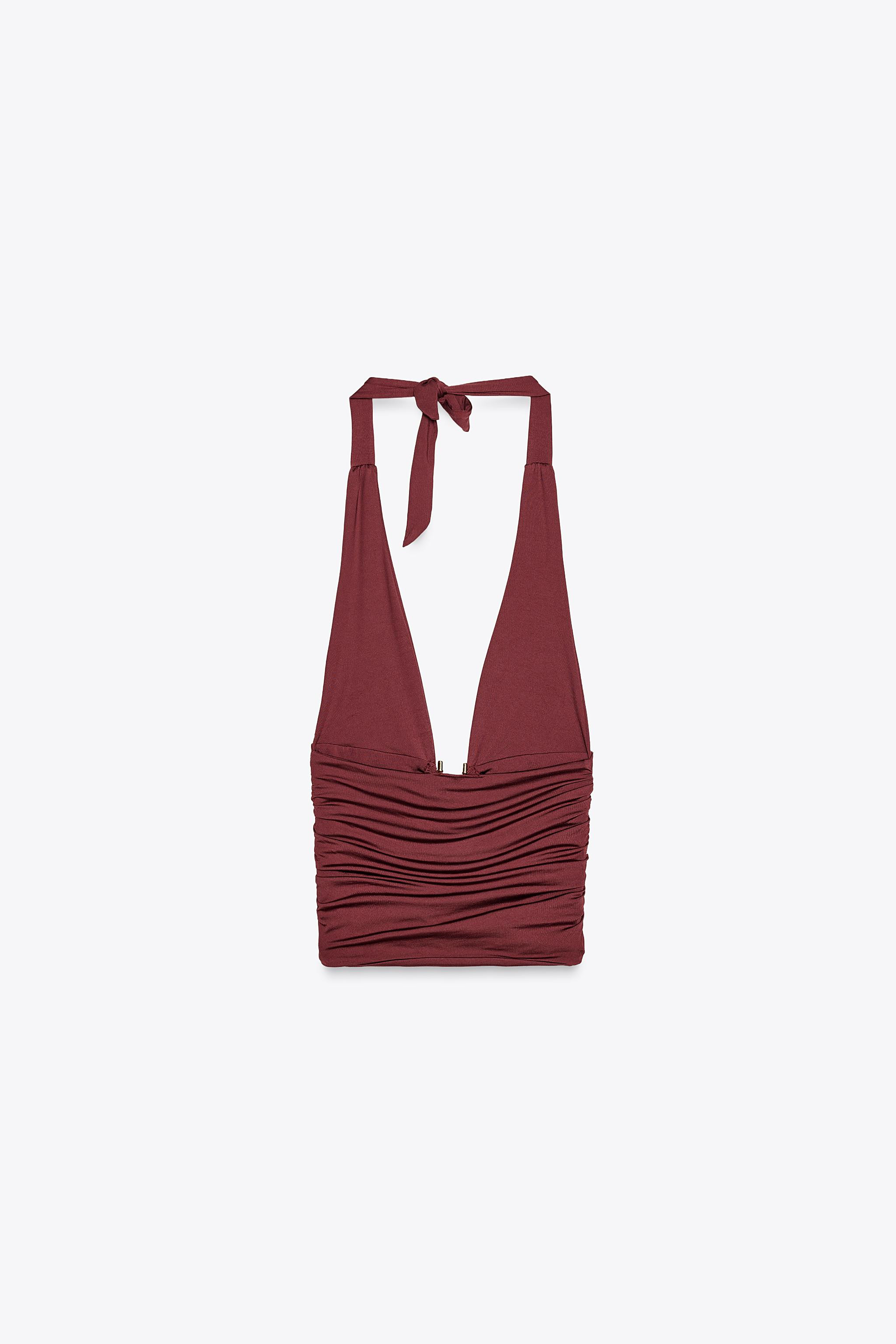 DRAPED HALTER TOP | Zara US