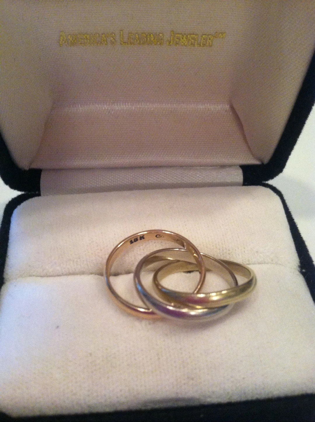 Authentic Cartier 18k Tri Color Gold Trinity Rolling Ring | Etsy (US)