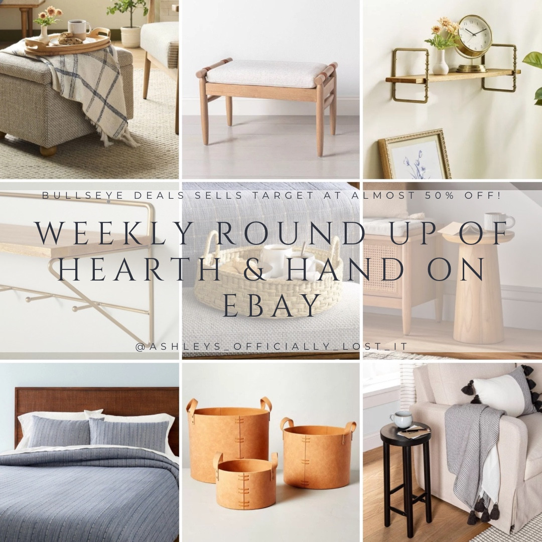 Bullseye Deals on eBay has a huge selection of Hearth & Hand  by Magnolia available right now at about 1/2 off of Target prices!  There’s so much bedding, shelving, storage, ottomans, decor and more! Once they’re gone they’re gone unfortunately, so check them out while they’re here! Living room refresh on a budget!



#transitionaldesign #homedecor #studiomcgee #targetstyle #mcgeeandco #neutraldesign #affordabledecor #magnoliahome #hearthandhand

#LTKFindsUnder50 #LTKHome #LTKSaleAlert