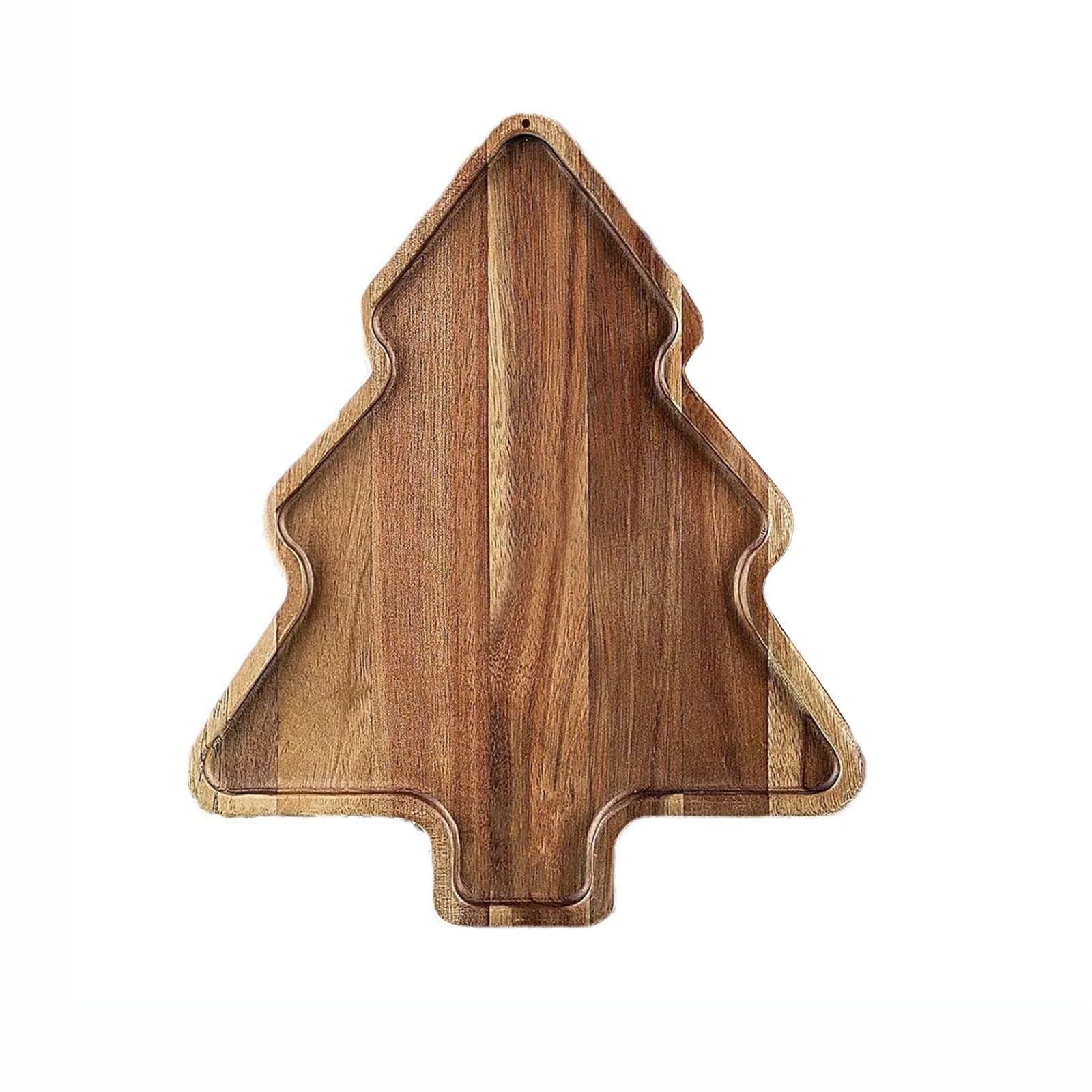 Christmas Tree Style Wooden Serving Tray - Elegant Holiday Decor & Multi-Purpose Food Plate for F... | Walmart (US)