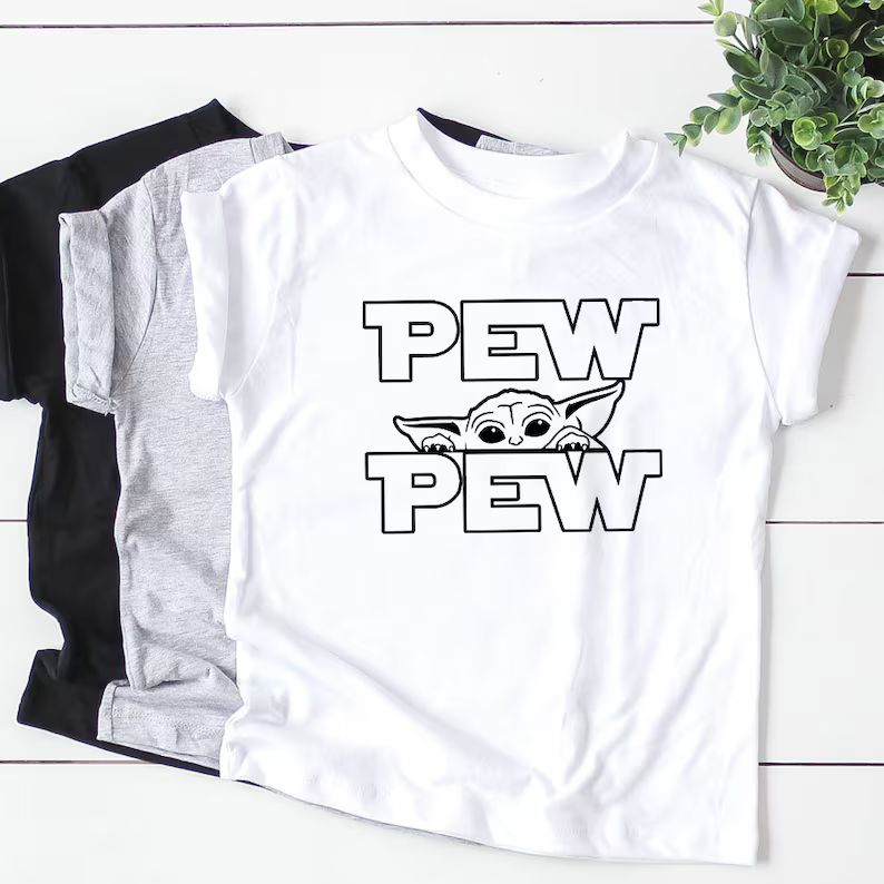 Star Wars Pew Pew Yoda Disney Toddler Shirt / Kids Shirt / | Etsy | Etsy (US)