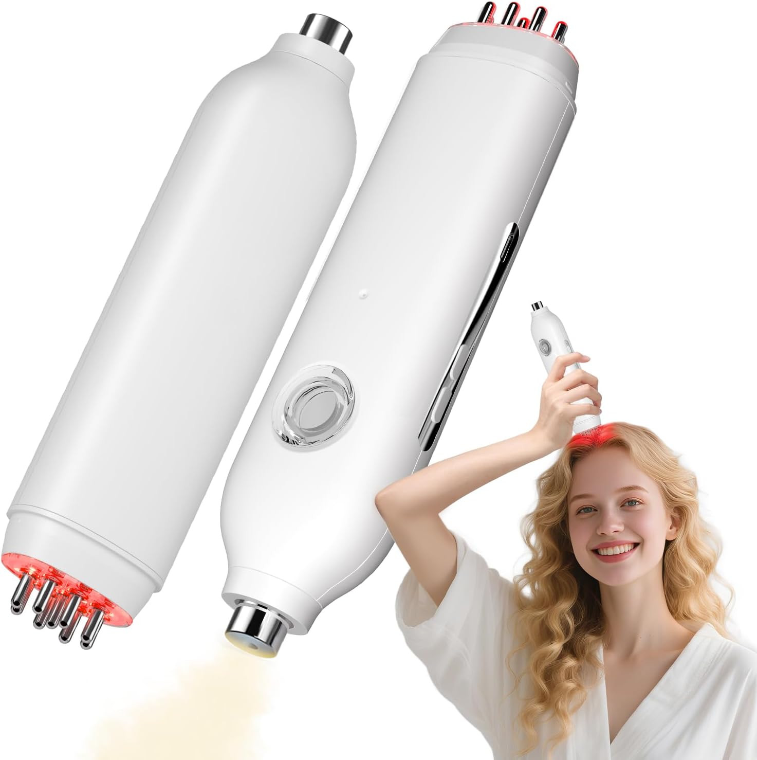 Morfone New Upgraded 3-in-1 Hair Oil Applicator, Red Light Therapy with Nano Mist Sprayer, Electr... | Amazon (US)