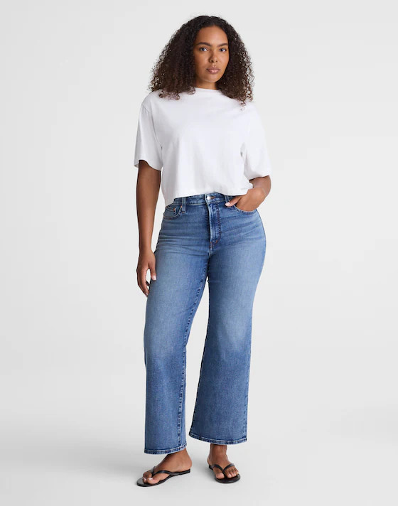The Curvy Wide-Leg Crop Jean in Super Stretch Denim | Madewell