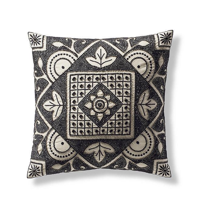 Beaded Geo Medallion Decorative Pillow Cover | Frontgate | Frontgate