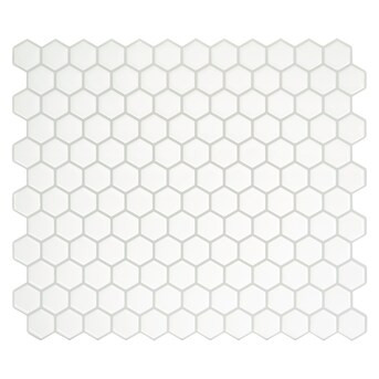 Smart Tiles  Peel and Stick Backsplash, Hexago 4-Pack White 10-in x 11-in Polished Resin Peel & ... | Lowe's