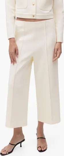 MANGO Wide Leg Crop Pants | Nordstrom | Nordstrom
