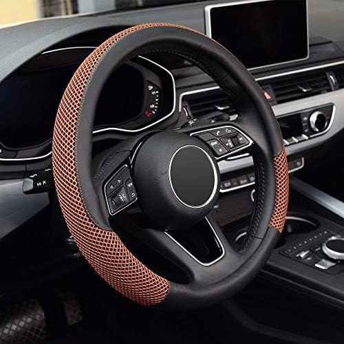KAFEEK Steering Wheel Cover, Universal 15 inch, Microfiber Leather Viscose, Breathable, Anti-Slip,Wa | Amazon (US)