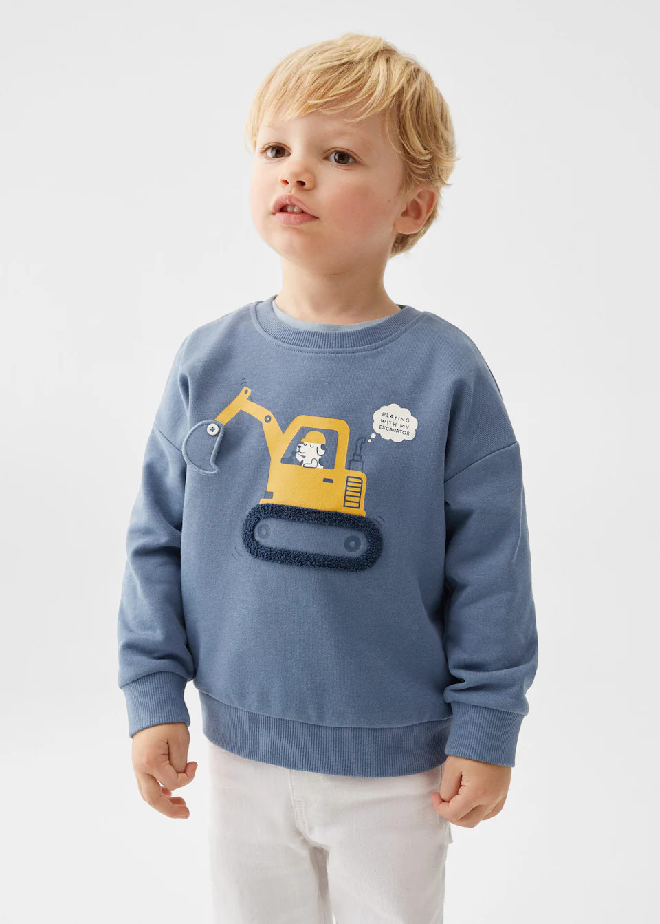 Textured cotton-blend sweatshirt | MANGO (US)