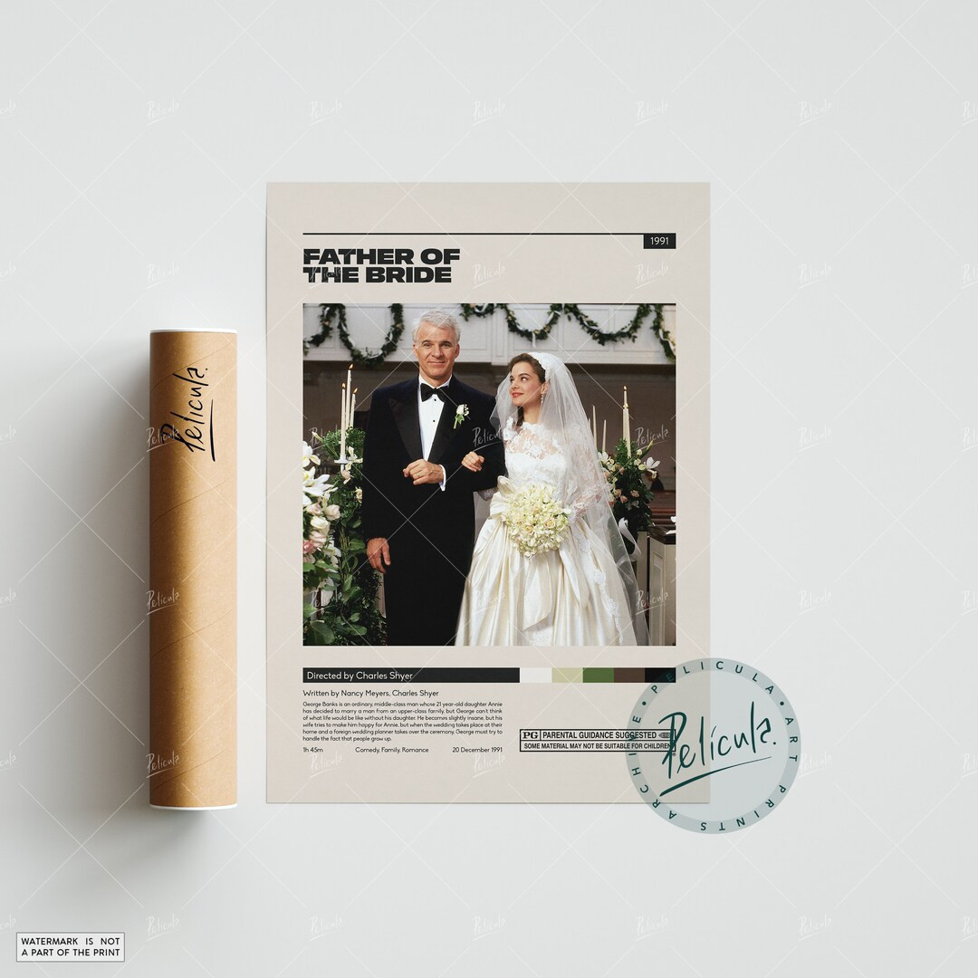 Father of the Bride Poster | Charles Shyer | Minimalist Movie Poster | Vintage Retro Art Print | ... | Etsy (US)