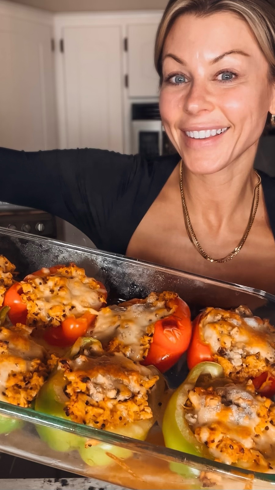 Honey Buffalo Chicken Stuffed Peppers
KC Chic Jewelry Discount Code: CARRIE

#LTKActive #LTKWatchNow #LTKFitness