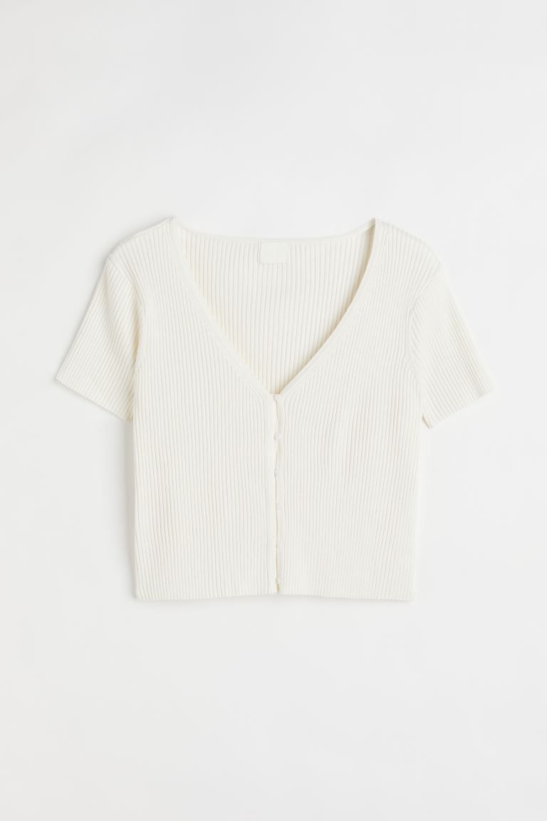 H&M+ Rib-knit Crop Top | H&M (US + CA)