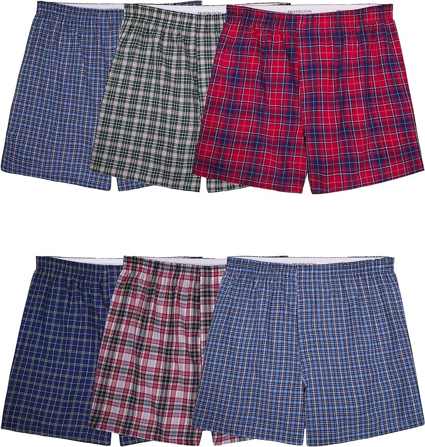 Fruit of the Loom Men's Tag-Free Boxer Shorts (Knit & Woven) | Amazon (US)
