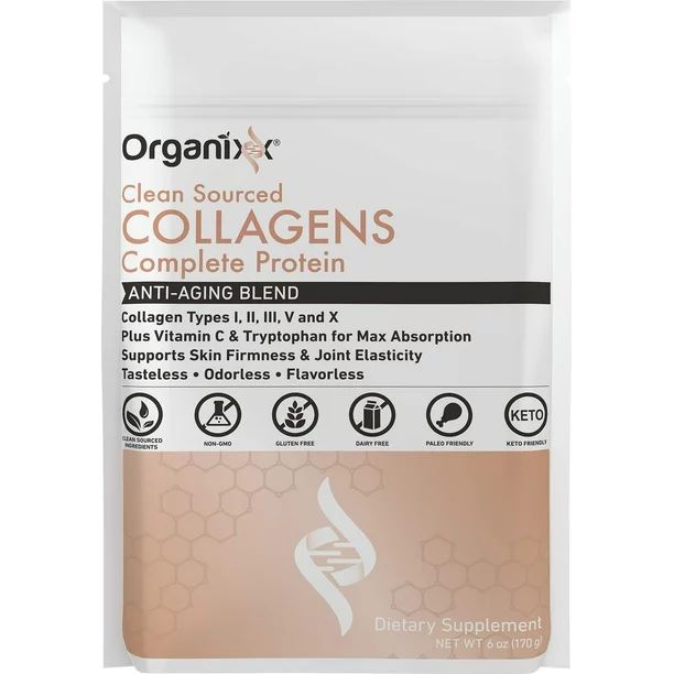 Organixx - Clean Sourced Collagen Powder - Anti-Aging - Eases Joint Pain - Speeds Up Metabolism -... | Walmart (US)