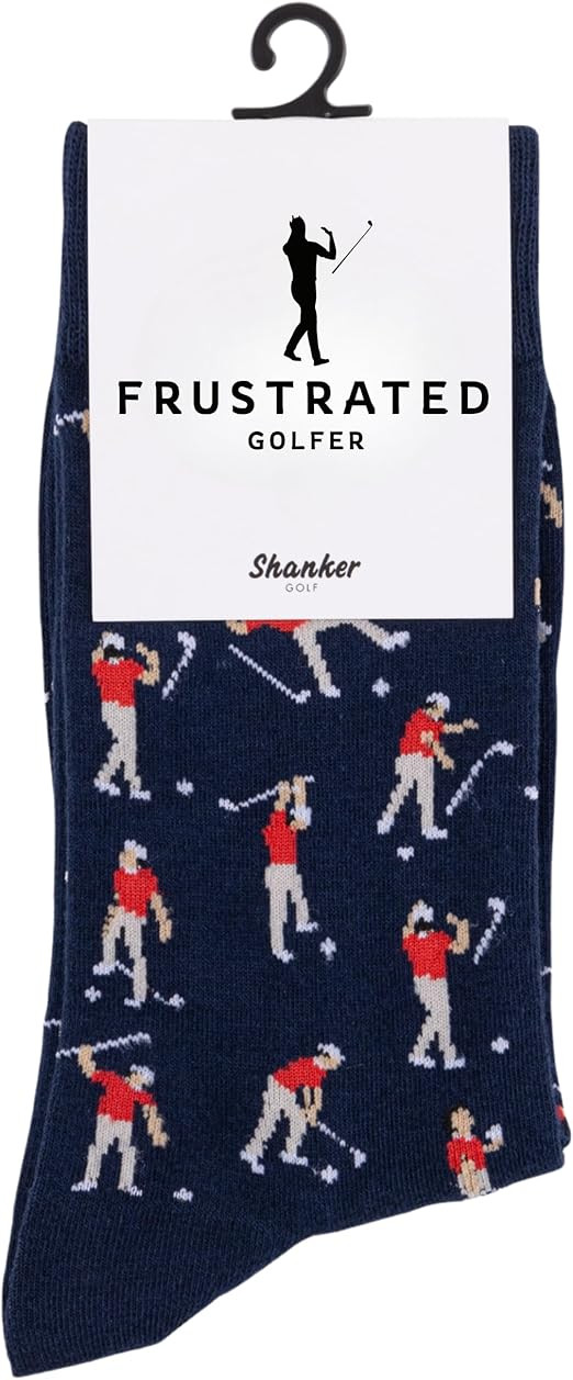 Shanker Golf Socks - Funny Angry Golfer Socks - Funny Golf Gift for Men - 1 Pair per Pack - Size ... | Amazon (US)