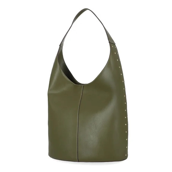 Scenario Women's Faux Leather Bucket Bag, Burnt Olive | Walmart (US)
