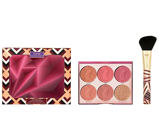 tarte Precious Gems Amazonian Clay Cheek Palette w/ Brush - QVC.com | QVC