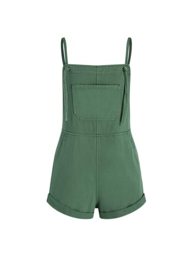 Amazon.com: CIDER Overall Shorts For Women Jean Denim Rompers Adjustable Strap Loose Fit Overalls... | Amazon (US)