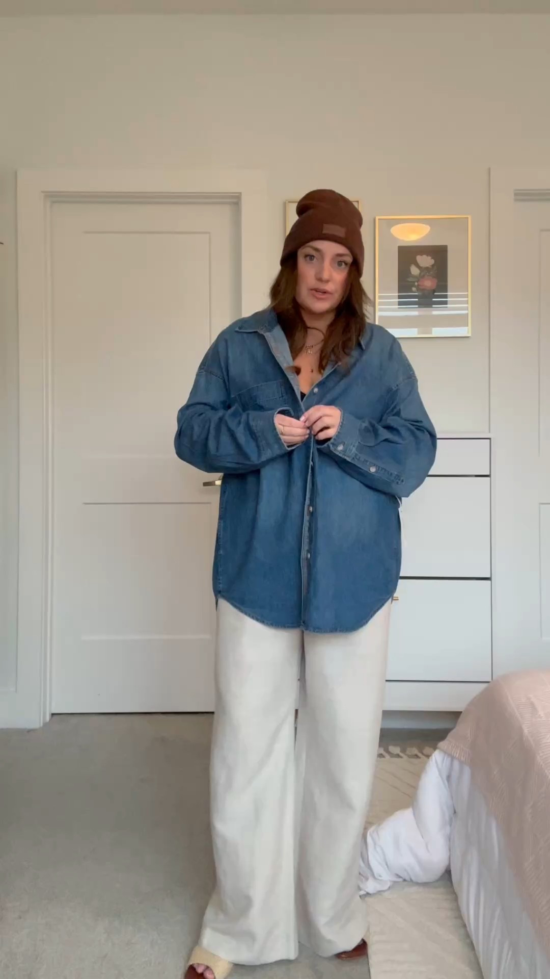 Wearing size XL in top 
Wearing size 30 in jeans 

#LTKWorkwear #LTKStyleTip #LTKMidsize