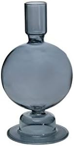 Bloomingville Smoke Glass Taper Holder Vase | Amazon (US)