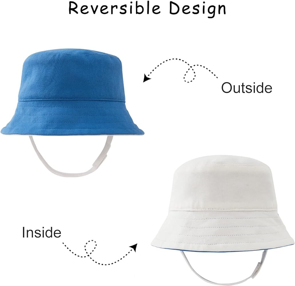 pureborn Baby Toddler Bucket Hat for Infant Boys Girls Kids Breathable Sun Hat with Chin Strap | Amazon (US)