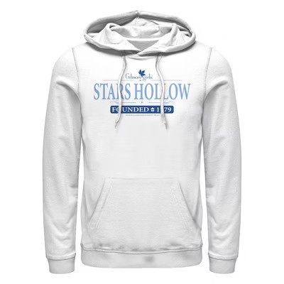 Men's Gilmore Girls Stars Hollow Founded 1779  Pull Over Hoodie - White - Small | Target