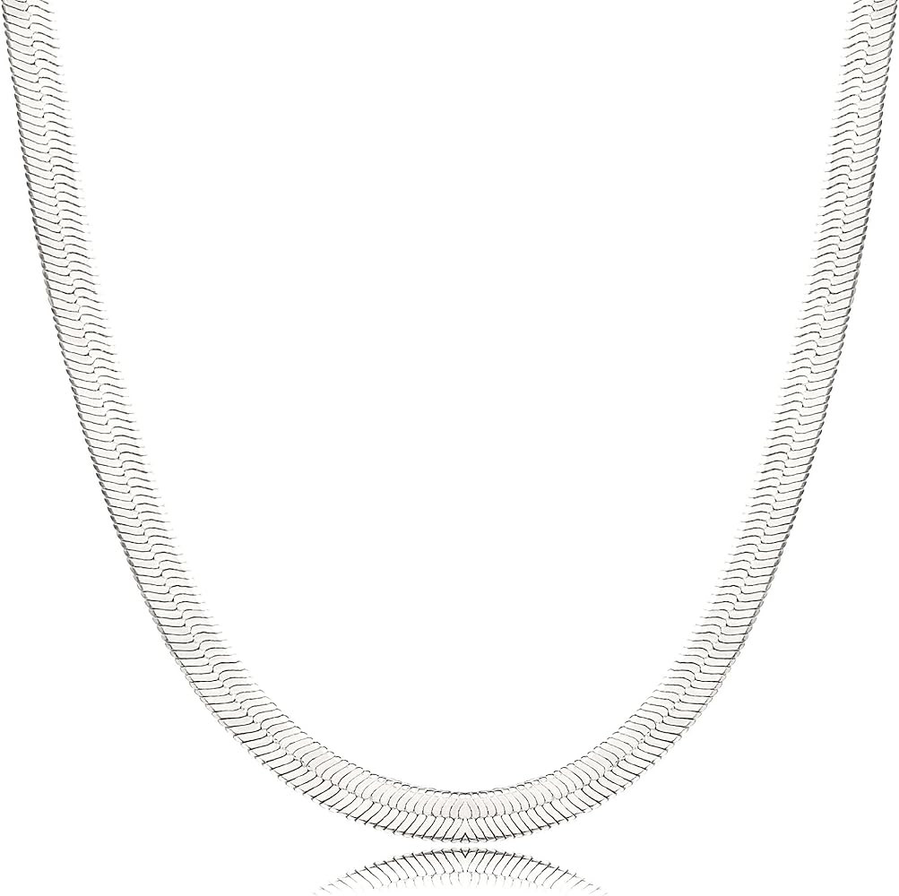 DEARMAY 14K Gold Herringbone Snake Chain Choker Necklace Necklaces for Women for Teen | Amazon (US)