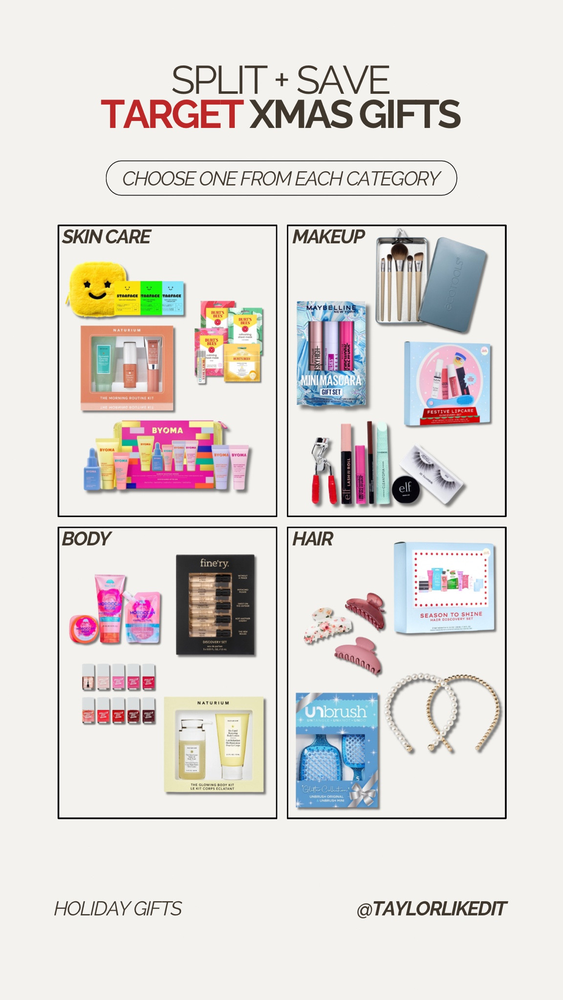 🎁✨ Split & Save with Target this Christmas!
Find amazing holiday sets that make gifting easier AND more affordable. These budget-friendly finds are perfect for splitting into thoughtful gifts for friends, family, or teachers—or for treating yourself while staying on budget!

Tap the link to shop these festive favorites now on LTK. #targetfinds #holidaygifts #targetgifts

#LTKHoliday #LTKGiftGuide #LTKBeauty