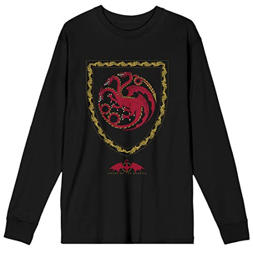 Bioworld House Of The Dragon Targaryen Shield Men's Black Long Sleeve Shirt-Small | Amazon (US)