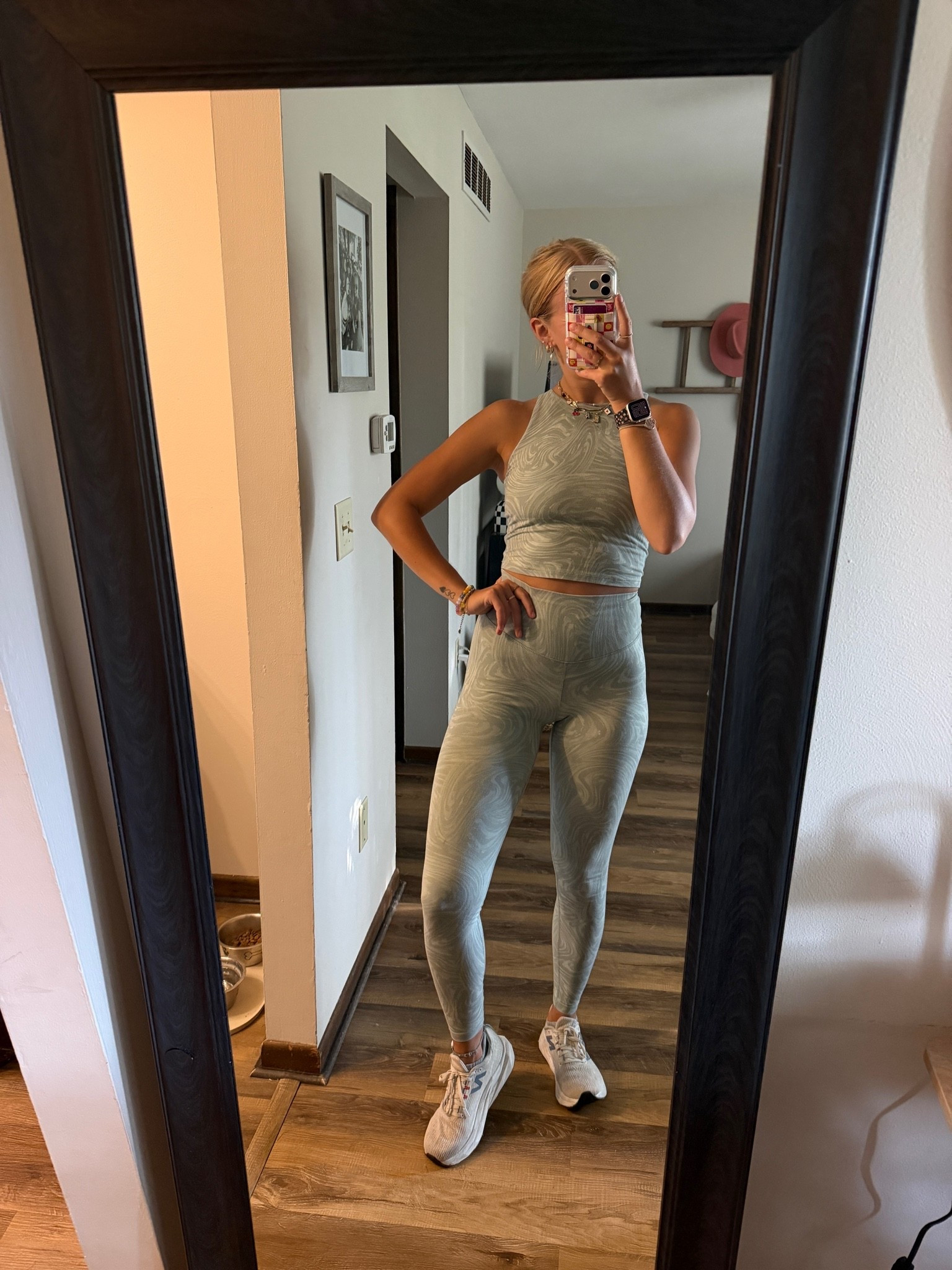 Monday’s cardio & leg day fit — 06.29.26 🦮🏃🏼‍♀️💨🦵🏼

Small in Old Navy leggings
Medium in Old Navy tank top
Medium in cream Old Navy sweatshirt
9 in white New Balance running shoes from @DSW 
🧦 socks are from Amazon

Everything is TTS :)

#outfitoftheday #workoutfit #OldNavyfashion #OldNavystyle #OldNavyactivewear #OldNavypowerchill #runningoutfit #whiterunningshoes
trending outfits, casual outfits, Old Navy tank tops, Old Navy leggings, Old Navy sweatshirts

#LTKootd #LTKfitnessgoals #LTKActive