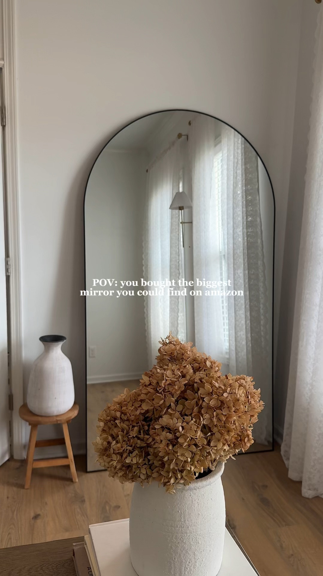 I paid $235 for the 76”x44” Arched Full Body Mirror 🤍 originally over $400 but theres a coupon! 

amazon large floor mirror, amazon arched mirror, xl arched mirror, amazon floor mirror, viral amazon mirror, floor length mirror 

#LTKSeasonal #LTKHome #LTKSaleAlert